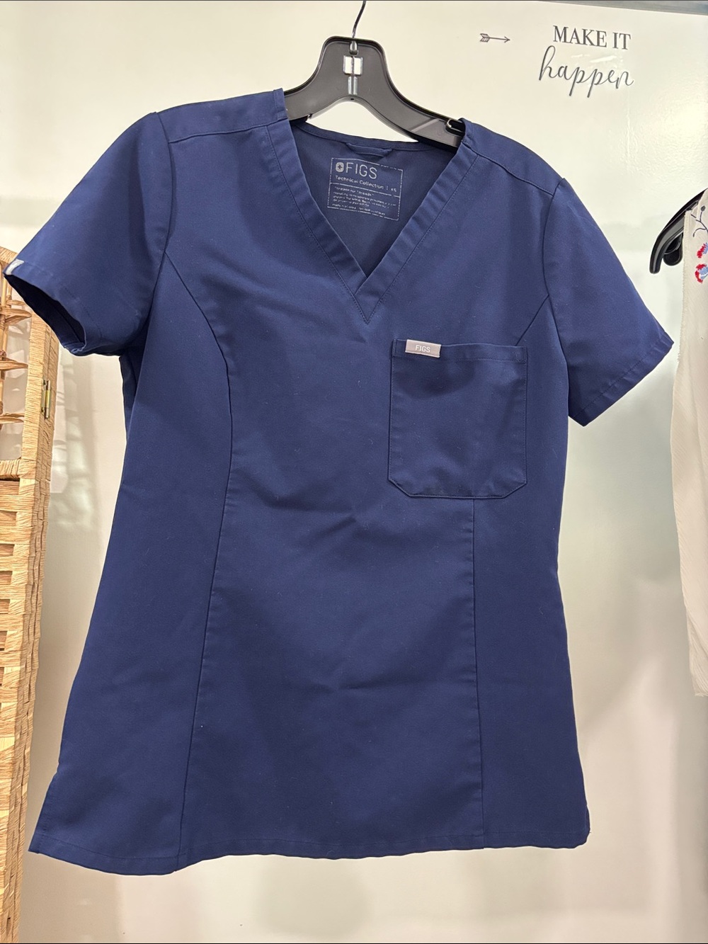 Figs Navy V-Neck Women’s Scrub Top